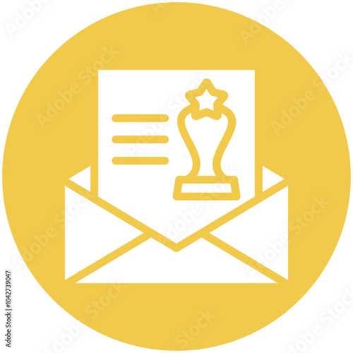 Nomination vector icon illustration of Award Events iconset.