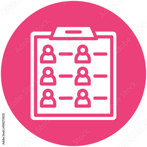 Guest List vector icon illustration of Award Events iconset.