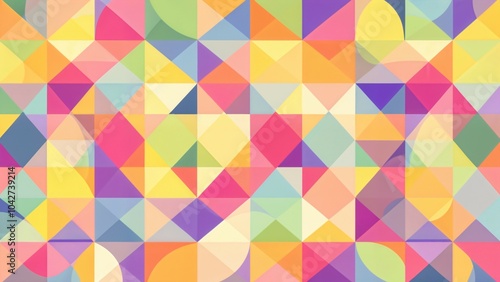 Wallpaper Mural An Explosion of Color: Stunning Geometric Patterns Forming a Harmonious Visual Symphony for Modern Design Enthusiasts Torontodigital.ca