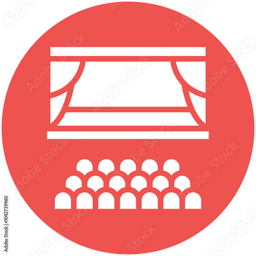 Auditorium vector icon illustration of Award Events iconset.