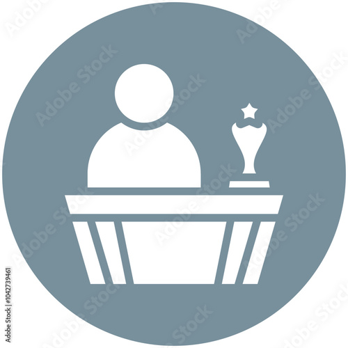 Award Presentation vector icon illustration of Award Events iconset.