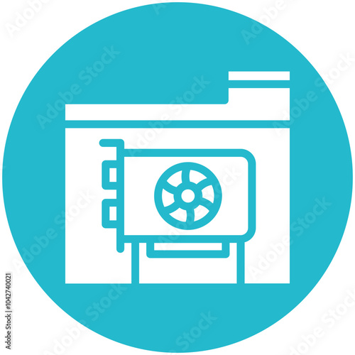 Mining Farm vector icon illustration of Cryptocurrency iconset.