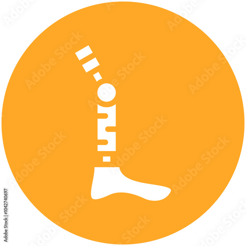 Robot Leg vector icon illustration of Robotics iconset.