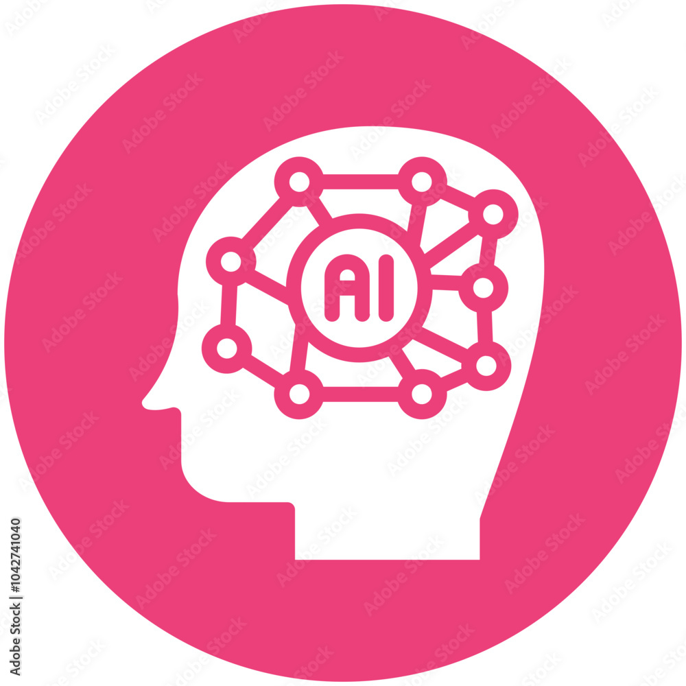 Artificial Intelligence vector icon illustration of Robotics iconset. Artificial Intelligence vector icon illustration of Robotics iconset.