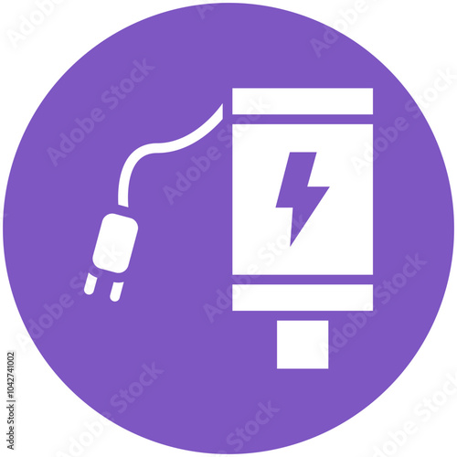 Charger vector icon illustration of Robotics iconset.