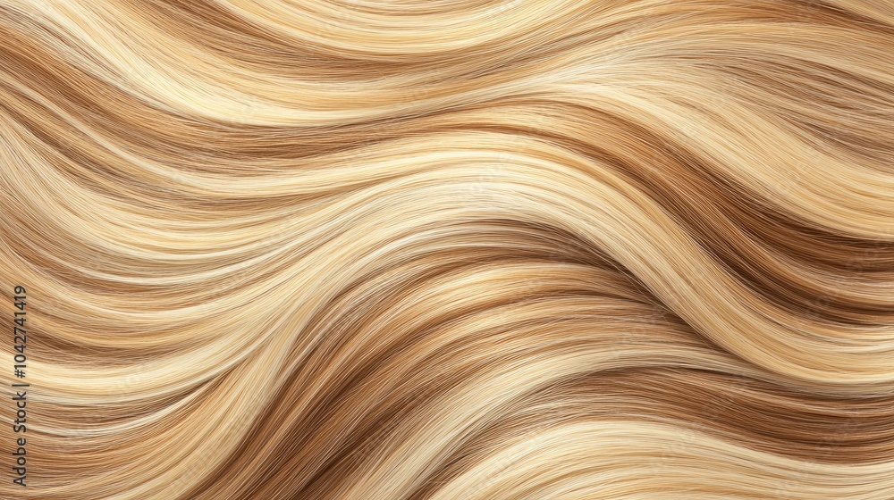 Wavy Textured Hair in Natural Tones Wavy Textured Hair in Natural Tones