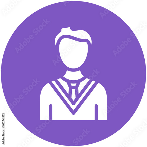 Student Male vector icon illustration of Achievements iconset.