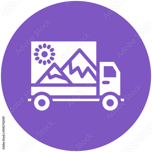 Roadshow vector icon illustration of Filmmaking iconset.