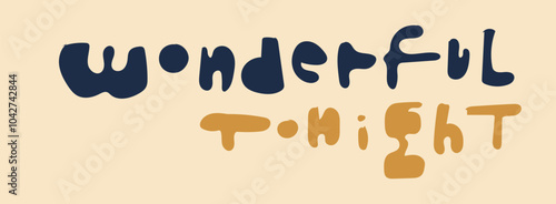 wonder tonight doodle vector. banner. patterns. 