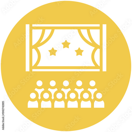 Film Festival vector icon illustration of Filmmaking iconset.