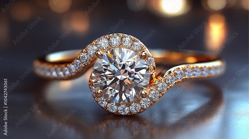Jewellery, proposal and holiday gift, diamond engagement ring Jewellery, proposal and holiday gift, diamond engagement ring