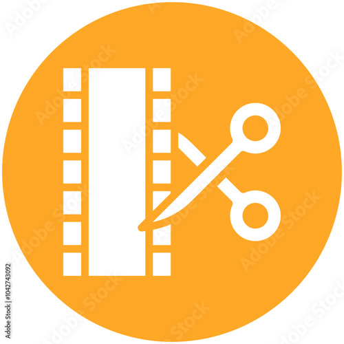 Film Cut vector icon illustration of Filmmaking iconset.