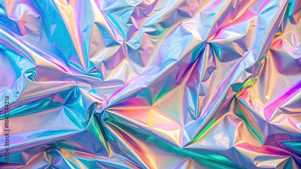 Holographic iridescent hologram background with soft pastel colors shiny foil effect Asymmetrical Holographic iridescent hologram background with soft pastel colors shiny foil effect Asymmetrical