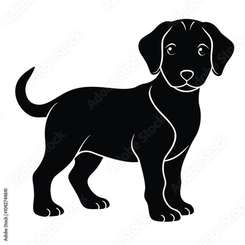 Dog Print silhouette victor art illustration eps