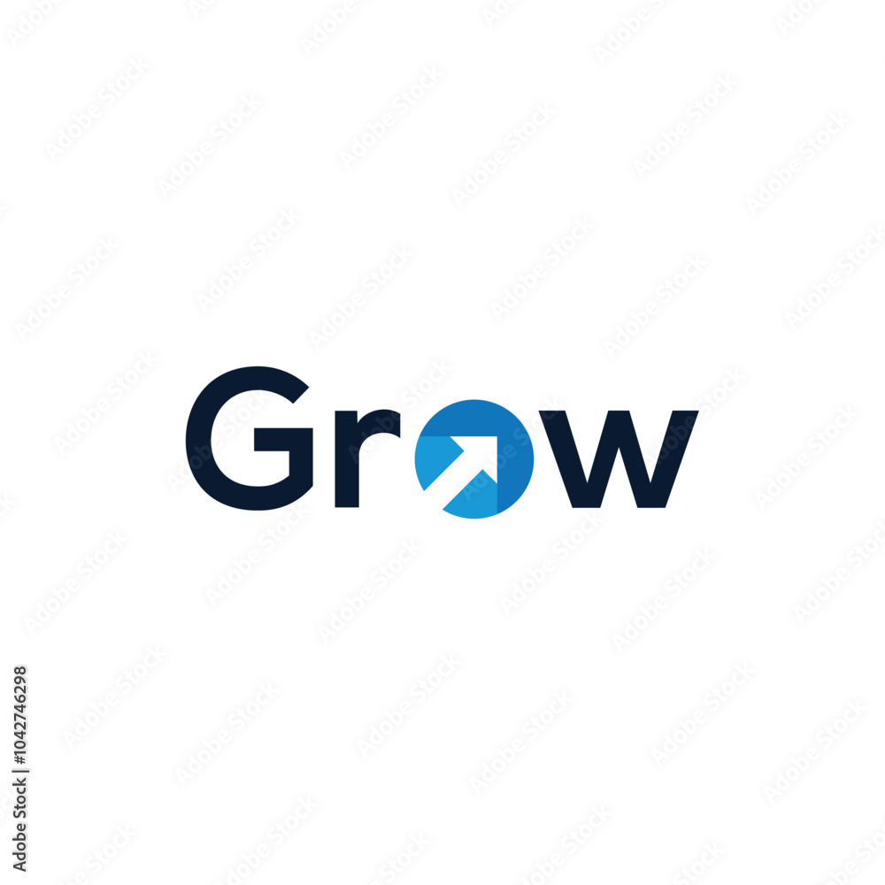 Grow Text Logo, Typography Font Grow Design Vector. Grow Text Logo, Typography Font Grow Design Vector.