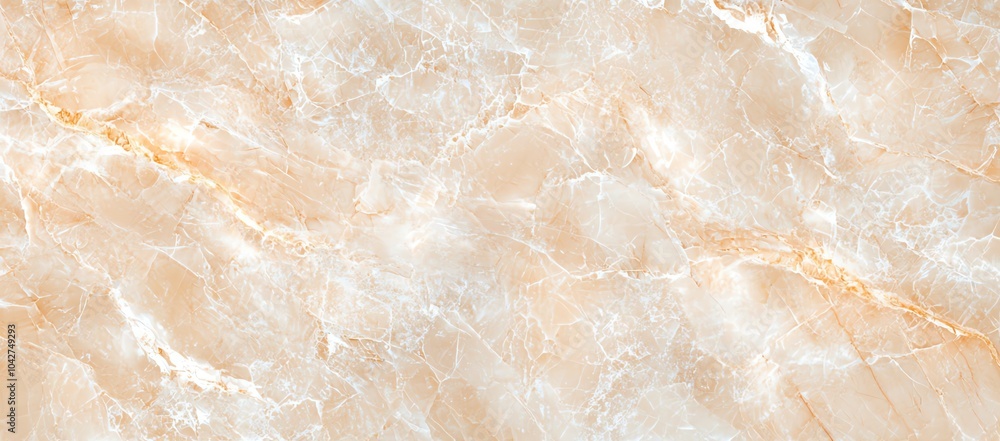Fototapeta premium Close-up of a beautiful beige marble texture with intricate patterns and natural veining. Perfect for backgrounds and design inspiration.