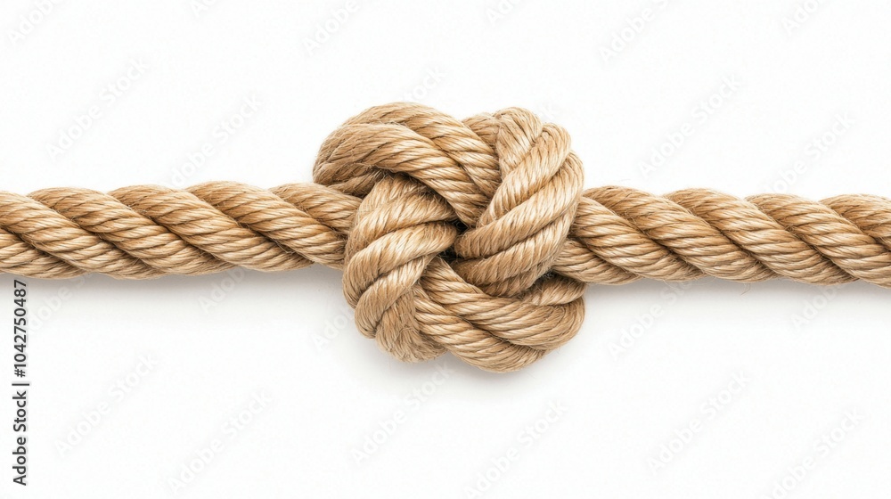 Knotted Rope with Textured Patterns in Neutral Tones Knotted Rope with Textured Patterns in Neutral Tones