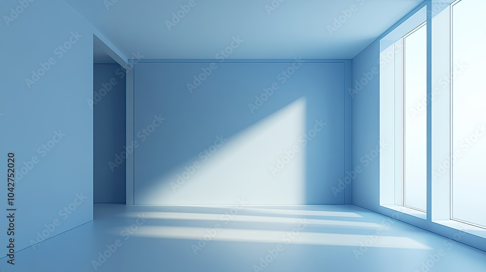 Bright Minimalist Room with Soft Natural Light Bright Minimalist Room with Soft Natural Light