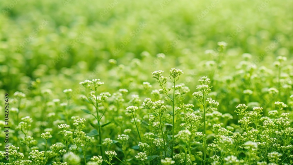 Horizontal texture of green Field pennycress Horizontal texture of green Field pennycress