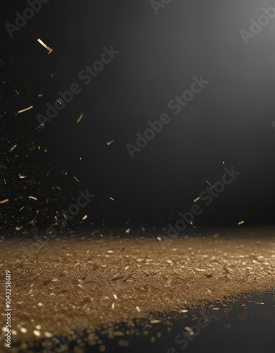 s flying in the air over a dirt field. photo