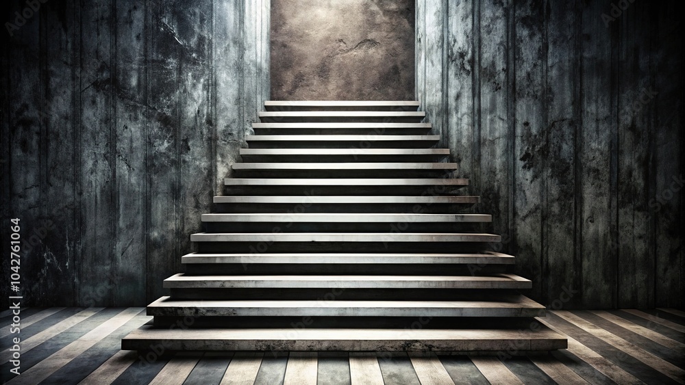 Dark grunge staircase with striped bottom Dark grunge staircase with striped bottom