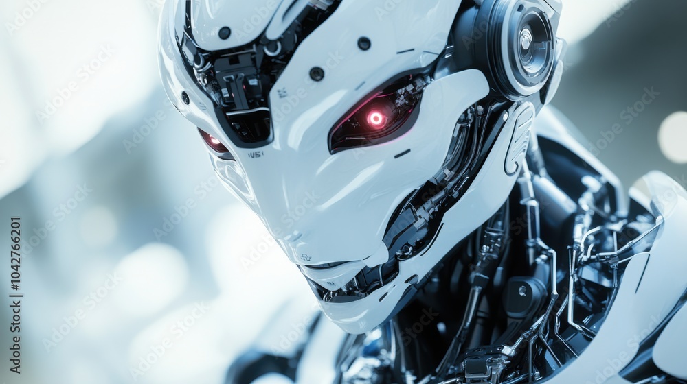 An extreme close-up of a humanoid robot's modular AI processing units, showcasing parallel computing and adaptive intelligence capabilities, Artificial intelligence technology style An extreme close-up of a humanoid robot's modular AI processing units, showcasing parallel computing and adaptive intelligence capabilities, Artificial intelligence technology style