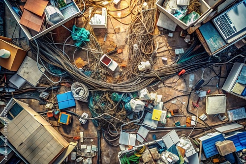 Chaotic Business Processes in Urban Exploration Photography: A Visual Journey through Messy Management and Complex