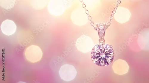 Wallpaper Mural Elegant Diamond Pendant on Blurred Background Torontodigital.ca