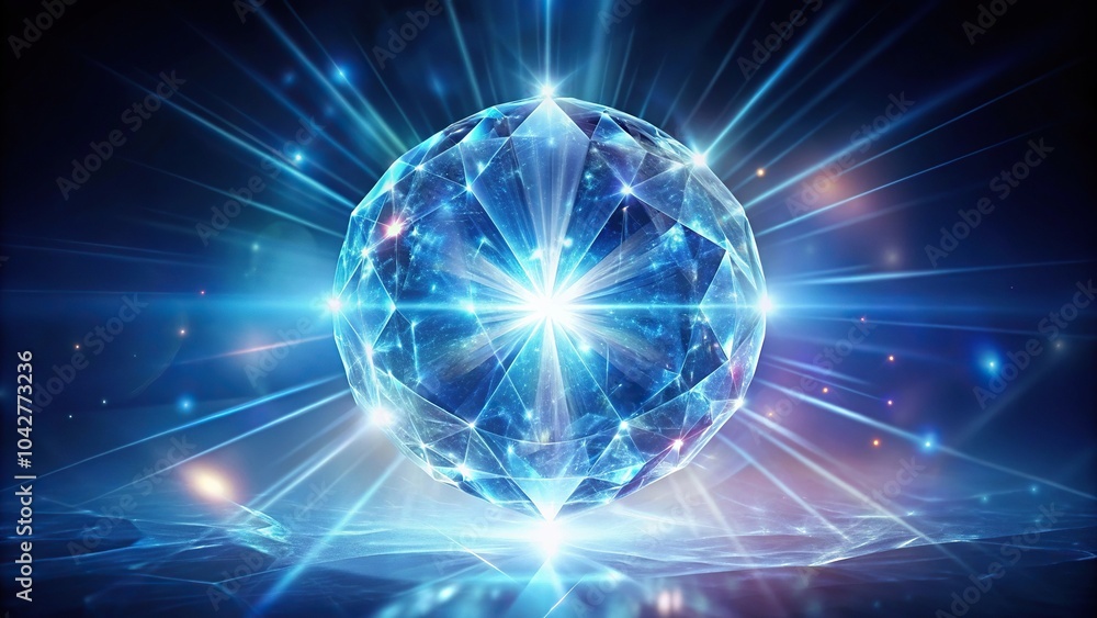 Obraz premium description: A close-up view of a crystal reflecting light, symbolizing purity and transformation