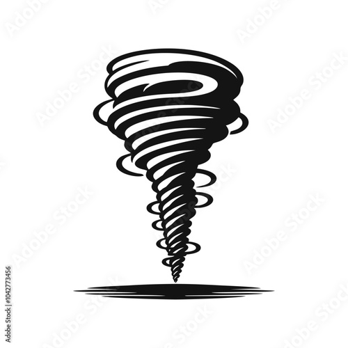 Tornado twister logo icon design illustration