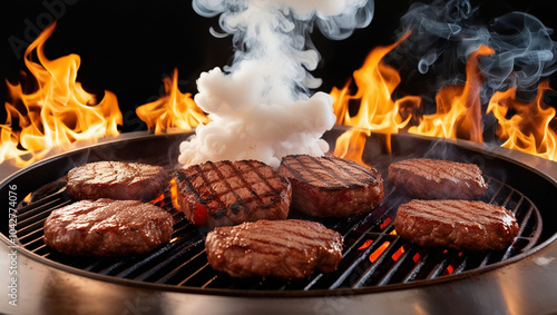 Wallpaper Mural Meat on Grill Fire Torontodigital.ca