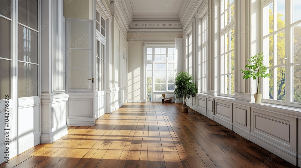 Fototapeta premium Bright Traditional American Interior