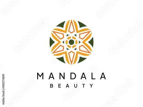 
Circle pattern petal Flower Mandala Vector logo template illustration. Colorful template for spiritual retreat or yoga studio, Ornamental business cards, vintage luxury, ornamental decoration