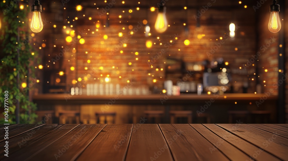 A cozy bar scene with warm lighting and a rustic wooden table in the foreground. A cozy bar scene with warm lighting and a rustic wooden table in the foreground.