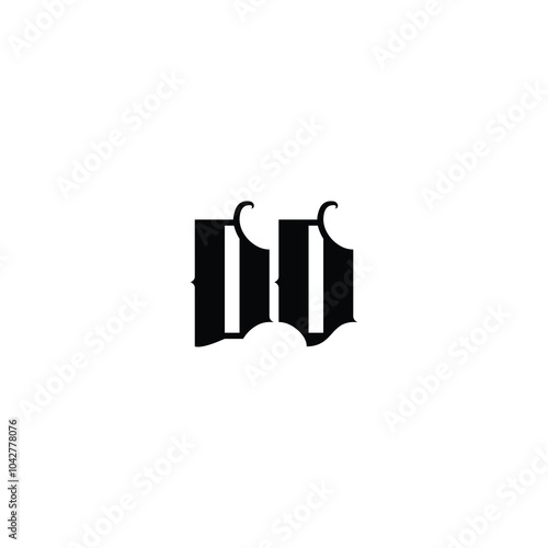 DO monogram logo design letter text name symbol monochrome logotype alphabet character simple logo