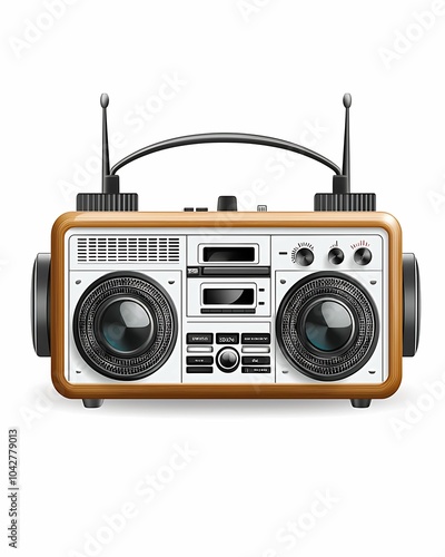 Vintage style boombox radio the classic sound system that brings nostalgia and retro vibes to your space