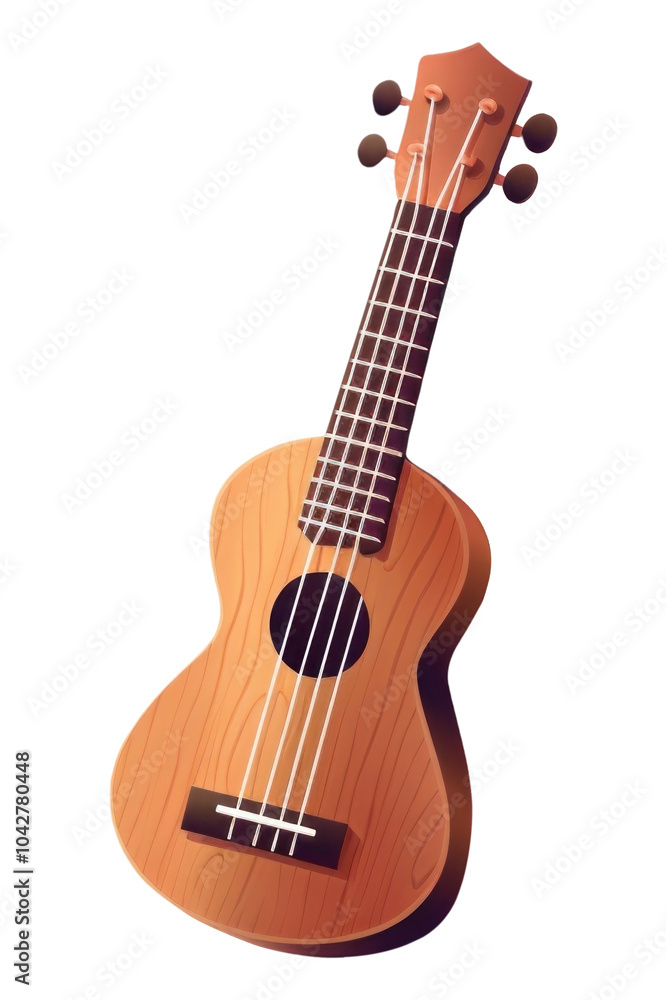 Fototapeta premium PNG Ukulele guitar white background performance.