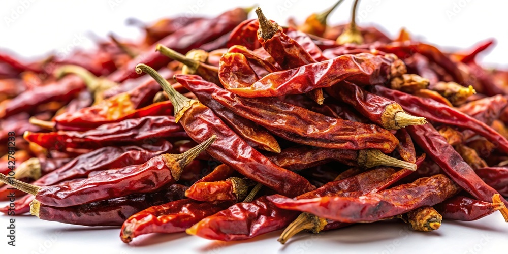 Dried Kashmiri Chilli with Seeds Authentic Indian Spice Low Angle Dried Kashmiri Chilli with Seeds Authentic Indian Spice Low Angle