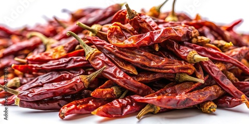 Dried Kashmiri Chilli with Seeds Authentic Indian Spice Low Angle