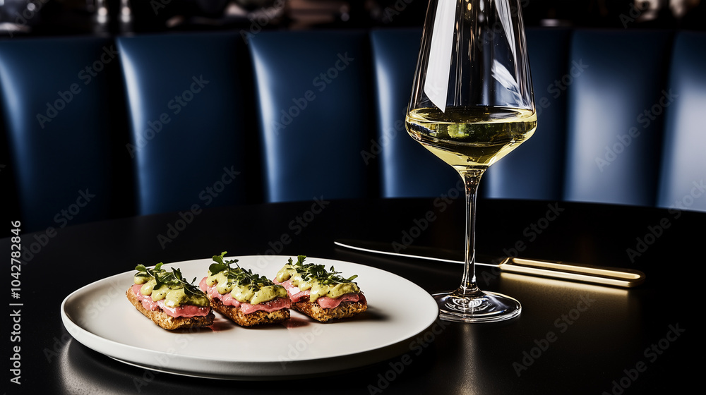 Gourmet fine dining at upper echelon Michelin star luxury restaurant ... - Highrise Gourmet Dining