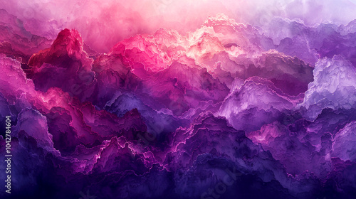 Majestic mountains painted in vibrant hues at sunrise