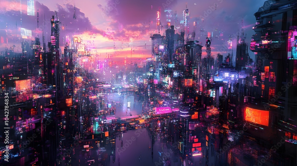 Materialized Thoughts in a Vibrant Futuristic Cityscape of Imagination and Dreams Materialized Thoughts in a Vibrant Futuristic Cityscape of Imagination and Dreams