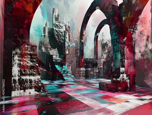 Materialized Thoughts Manifesting in a Fantastical Realm of Disjointed Digital Constructs and Visionary Color