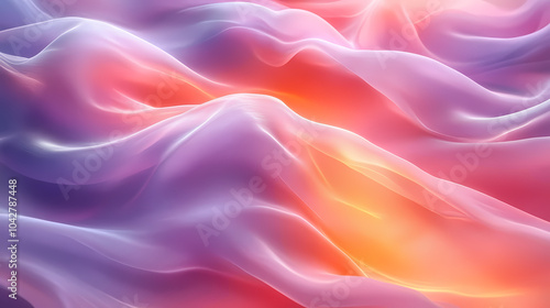 Wallpaper Mural Abstract neon silk texture background design with smooth waves. Torontodigital.ca