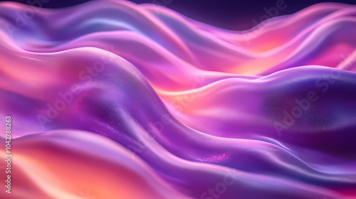 Wallpaper Mural Abstract neon silk texture background design with smooth waves. Torontodigital.ca