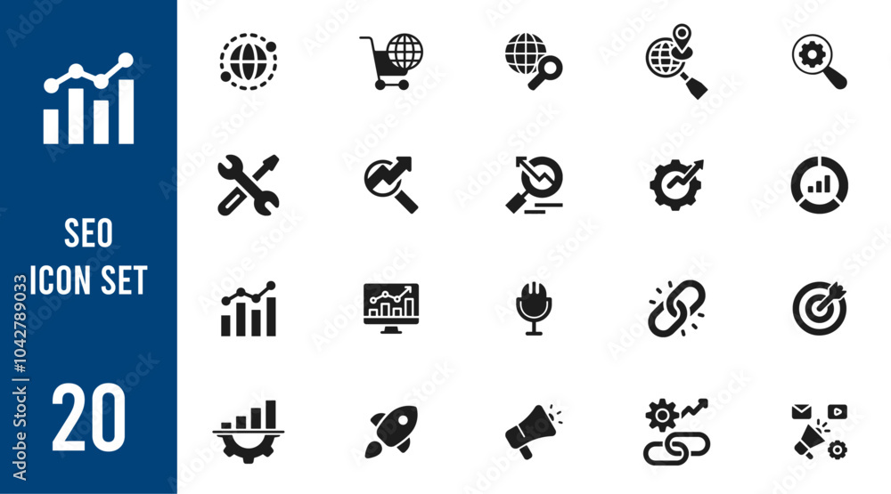 Digital Marketing and seo icon set. Digital Marketing and seo icon set.