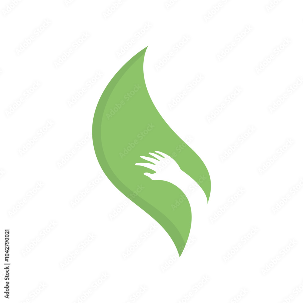 Nature Care Logo vector concept Design. People care Nature, Environmentally caring hands, vector Illustration Nature Care Logo vector concept Design. People care Nature, Environmentally caring hands, vector Illustration