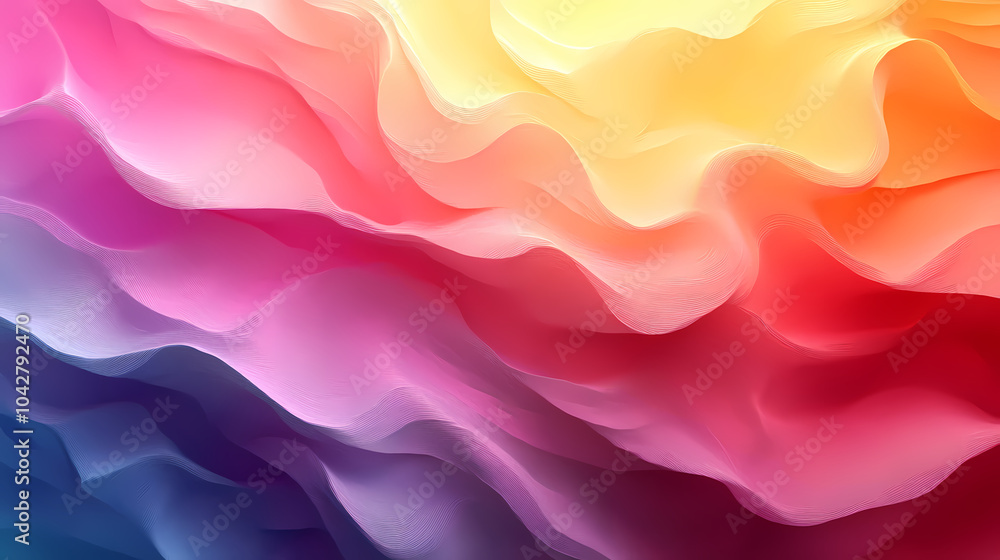 Fototapeta premium Minimalist banner background, pastel colorful, pink and yellow gradations. Circle effect style geometric