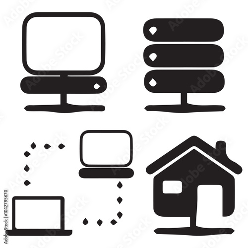 server icon vectors design 