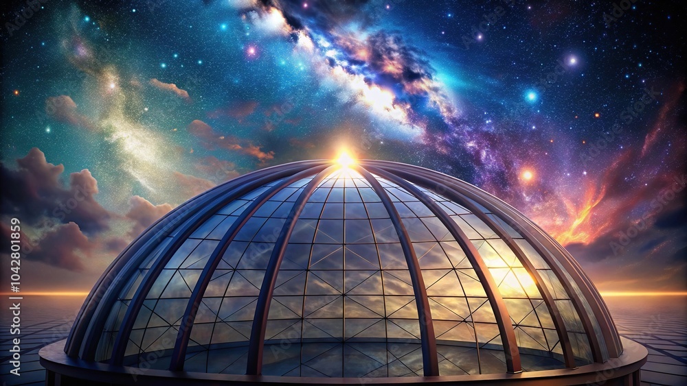 Fototapeta premium Ethereal night sky filled with stars